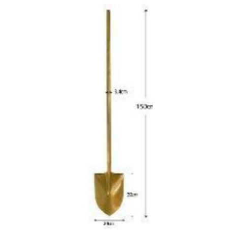 Pelle ronde L.24cm H.174cm couleur or