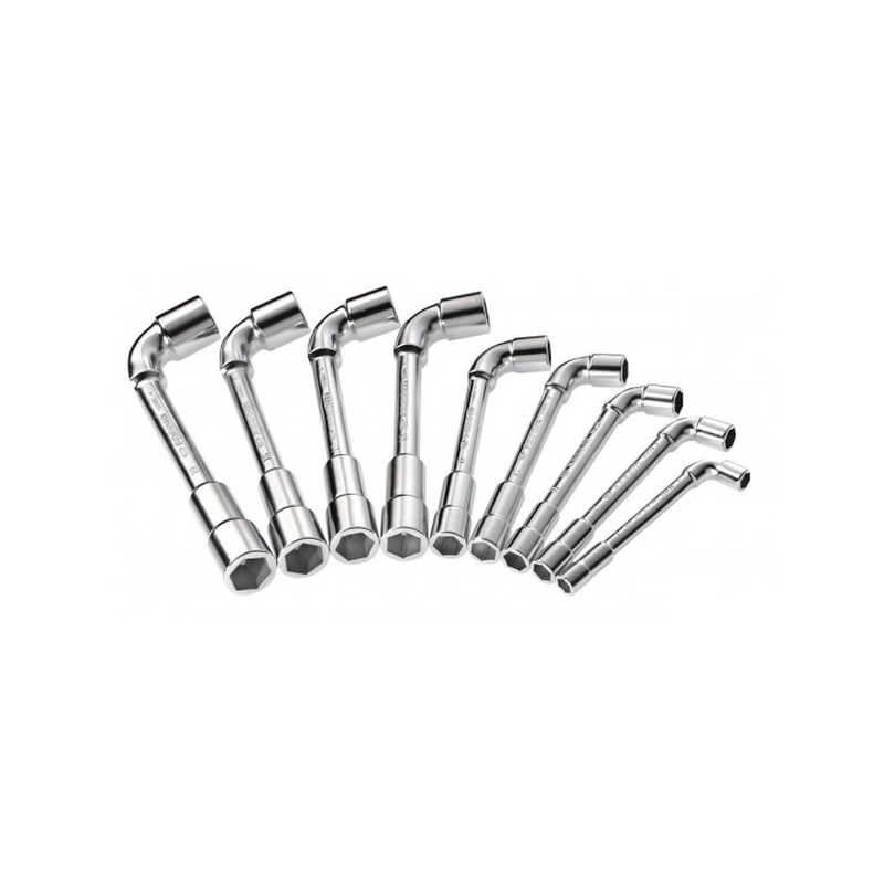 Set 9 Clés à pipe débouchées 6x12 pans D.8-10-11-12-13-16-17-18-19mm
