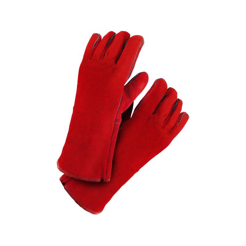 Gants cuir pour soudure rouge GYS EN ISO 21420 / EN388 / EN407