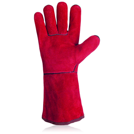 Gants cuir pour soudure rouge GYS EN ISO 21420 / EN388 / EN407