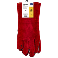 Gants cuir pour soudure rouge GYS EN ISO 21420 / EN388 / EN407