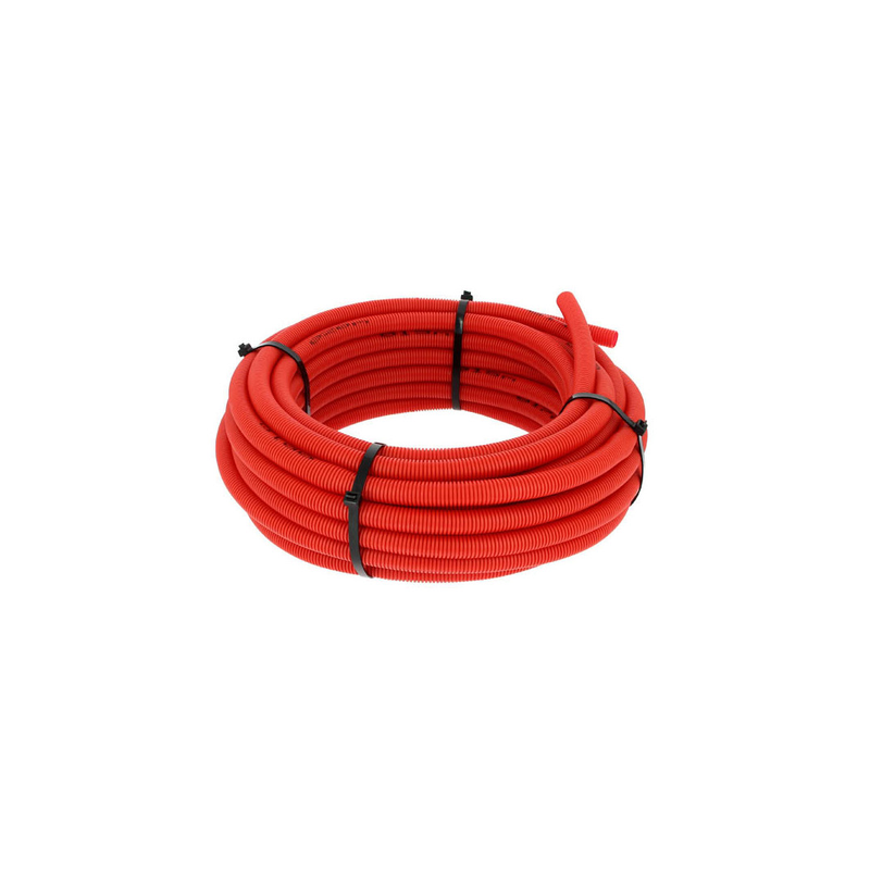 Tube PER prégainé rouge 13x16mm 50m