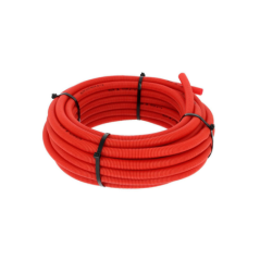 Tube PER prégainé rouge 10x12mm 25m