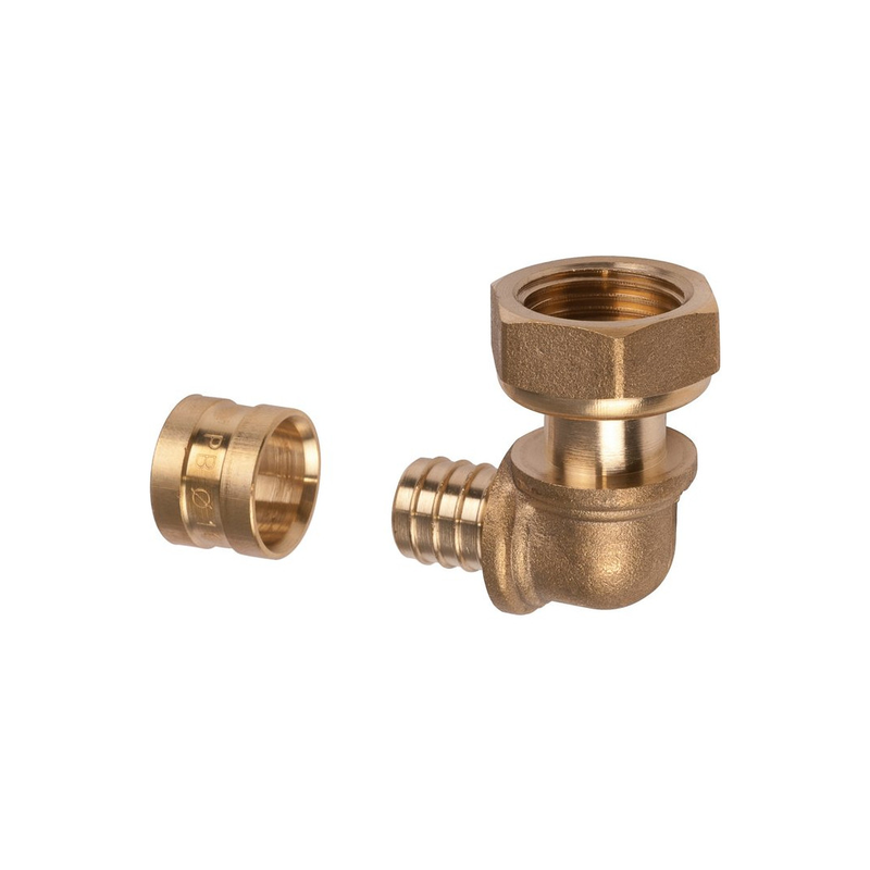 Raccord coude écrou tournant à glissement PER tube 10x12mm