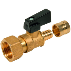 Vanne écrou à glissement PER 1/2" tube 13x16mm