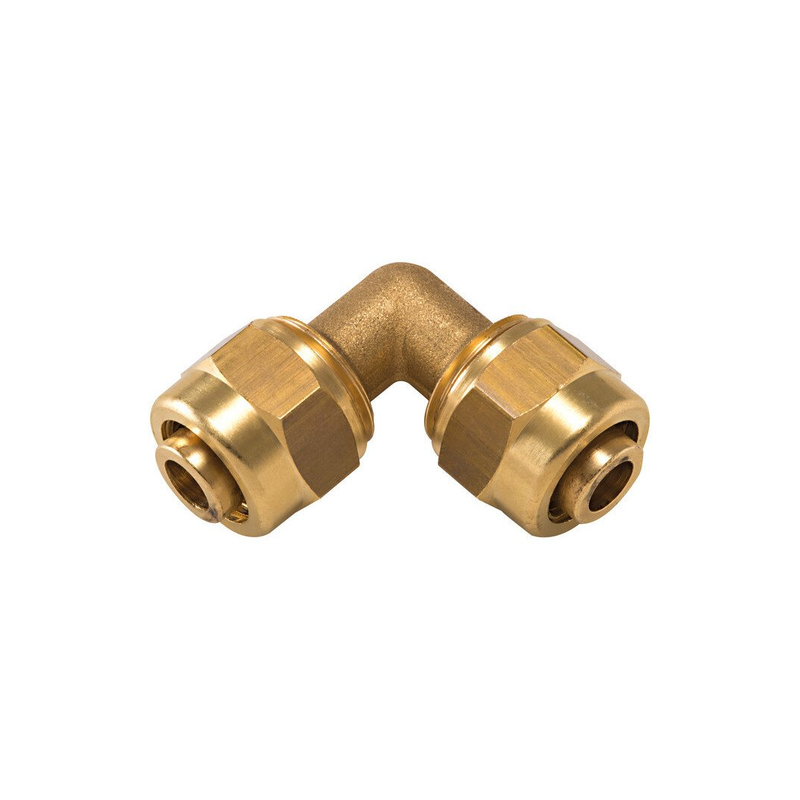 Raccord coude égal à compression D.16mm (pour tuyau 13x16mm)