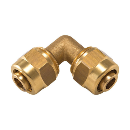 Raccord coude égal à compression D.16mm (pour tuyau 13x16mm)