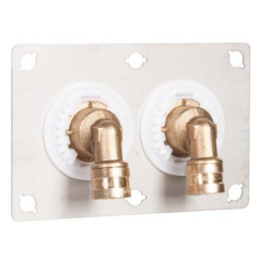 Sortie de cloison à glissement entraxe 55mm mâle 3/8" pour tube 10x12mm