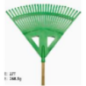 Balai à feuille 27 dents l.57cm H.160cm