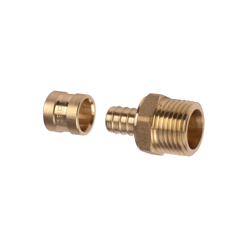 Raccord droit fixe à glissement PER M*F 3/8"-12mm pour tube 10x12mm
