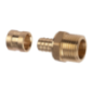 Raccord droit fixe à glissement PER M*F 3/8"-12mm pour tube 10x12mm