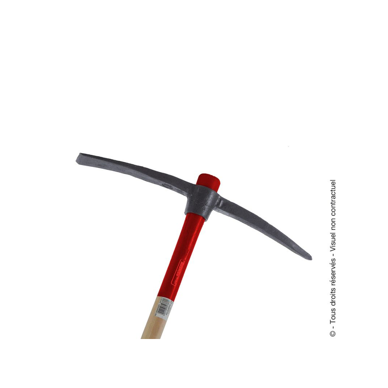 Pioche terrassier 2 kg manche fibre 0.9m