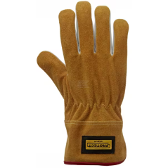 Gants de travail en cuir T10 (XL) jaune / blanc