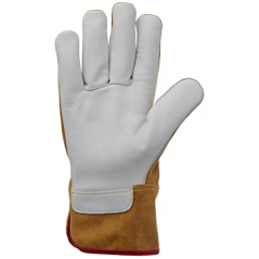 Gants de travail en cuir T10 (XL) jaune / blanc
