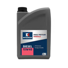 Huile moteur minérale diesel 15w40 2L Mc Kenzie