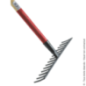 Râteau gazon 14 dents droites manche 150cm
