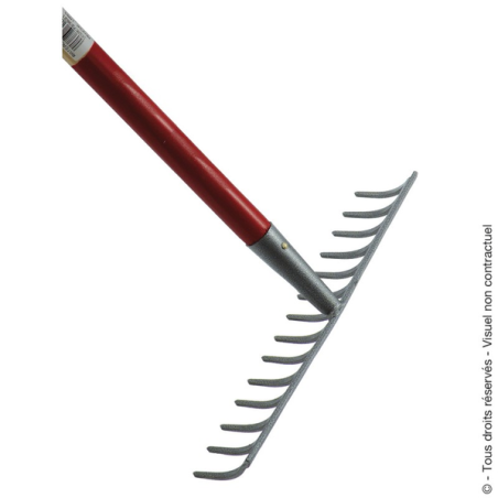Râteau gazon 14 dents cintrees manche 150cm
