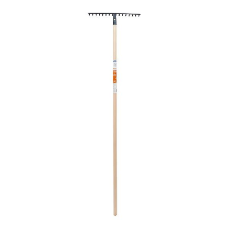 Râteau gazon 16 dents courbées manche 150cm