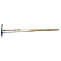 Râteau gazon 14 dents courbées manche 150cm