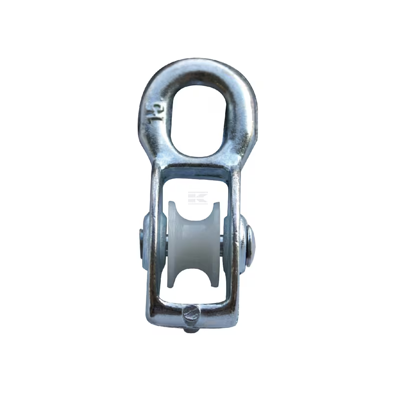 Poulie mobile nylon pour câble D.8mm 250kg de charge