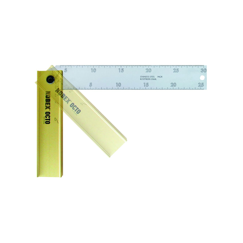 Équerre à onglet pliante 300mm alu/inox