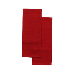 Torchon 50x70cm rouge coton x2