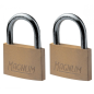 Cadenas laiton 40mm anse acier x2