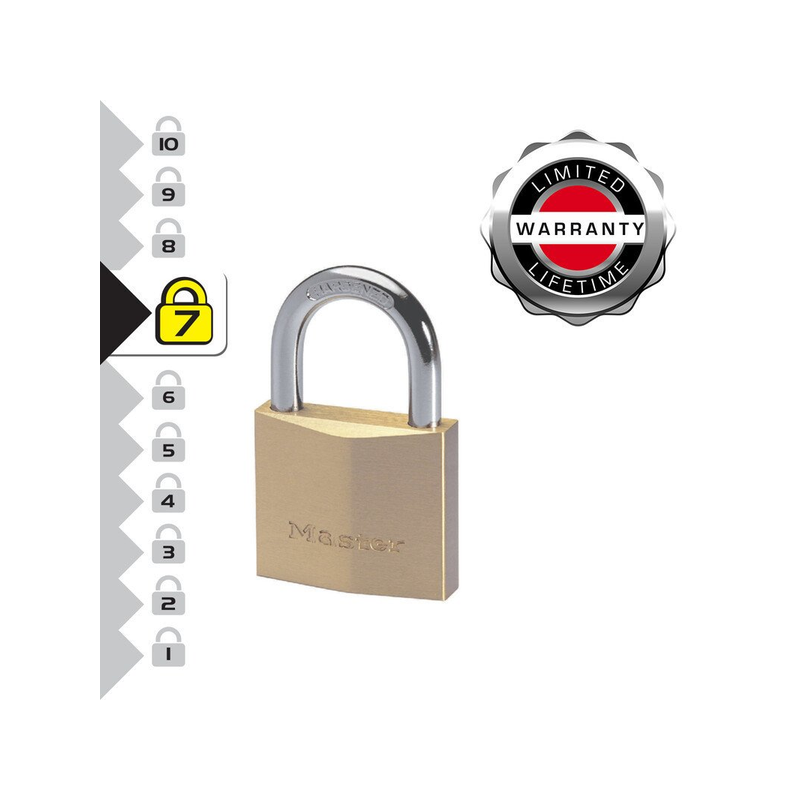 Cadenas laiton massif 50mm clé reversible