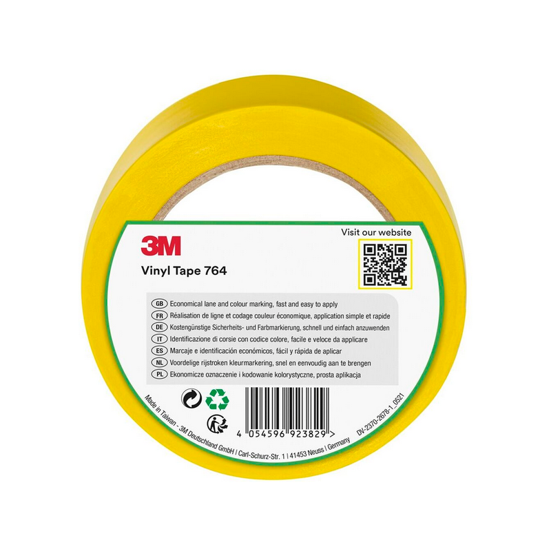 Ruban adhésif en vinyle 33m x 50mm jaune 3M