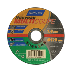 Disque à tronçonner universel 125x1.6x22.23mm