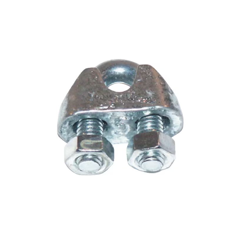 Serre câble type étrier acier zingué D.3mm x2 Kramp