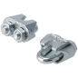 Serre câble type étrier acier zingué D.3mm x2 Kramp