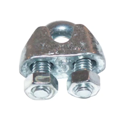 Serre câble type étrier acier zingué D.12mm x2 Kramp