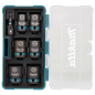 Jeu de 6 Douilles 6 pans 1/2" 13-17-19-21-22-24mm L.38mm + adaptateur 1/4" Makita