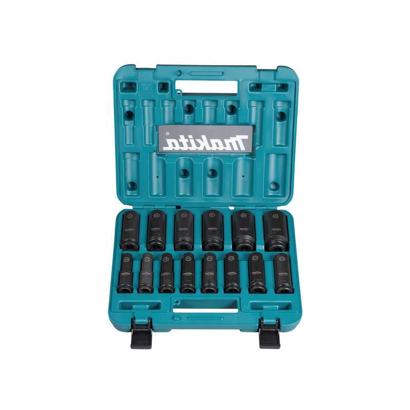 Jeu de 14 Douilles 6 pans 1/2" 10-11-12-13-14-16-17-19-21-22-24-27-30-32mm L.81.5mm
