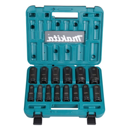 Jeu de 14 Douilles 6 pans 1/2" 10-11-12-13-14-16-17-19-21-22-24-27-30-32mm L.81.5mm