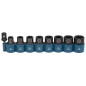 Jeu de 8 Douilles 6 pans 1/2" 8-10-12-13-14-15-17-18mm L.38mm + adaptateur 1/4" Makita