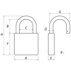 Cadenas laiton Aqua Safe 45