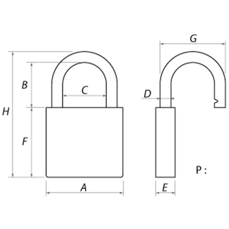 Cadenas laiton Aqua Safe 45
