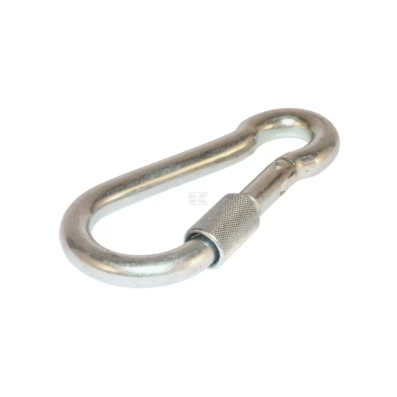 Mousqueton avec écrou acier zingué D.6mm L.60mm