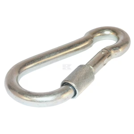 Mousqueton avec écrou acier zingué D.6mm L.60mm
