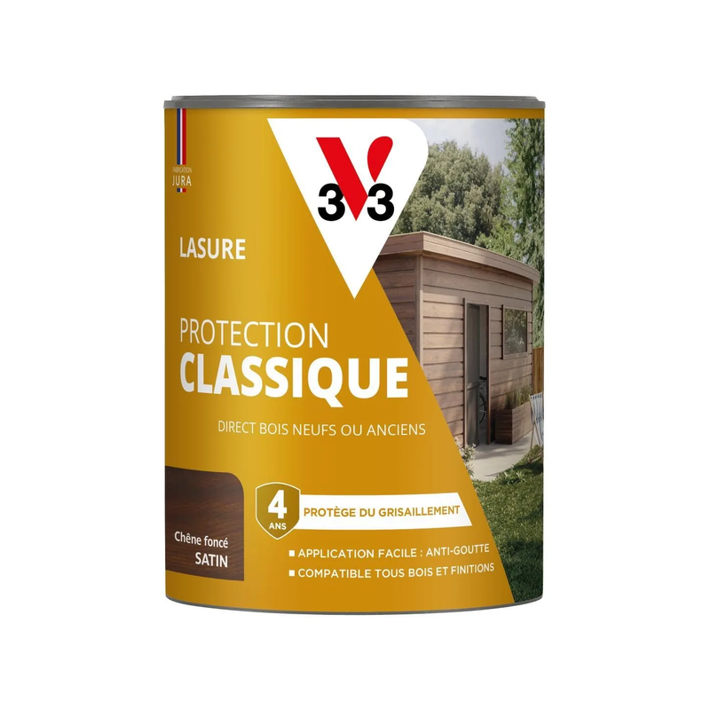 Lasure classique 0.75l satin chêne foncé