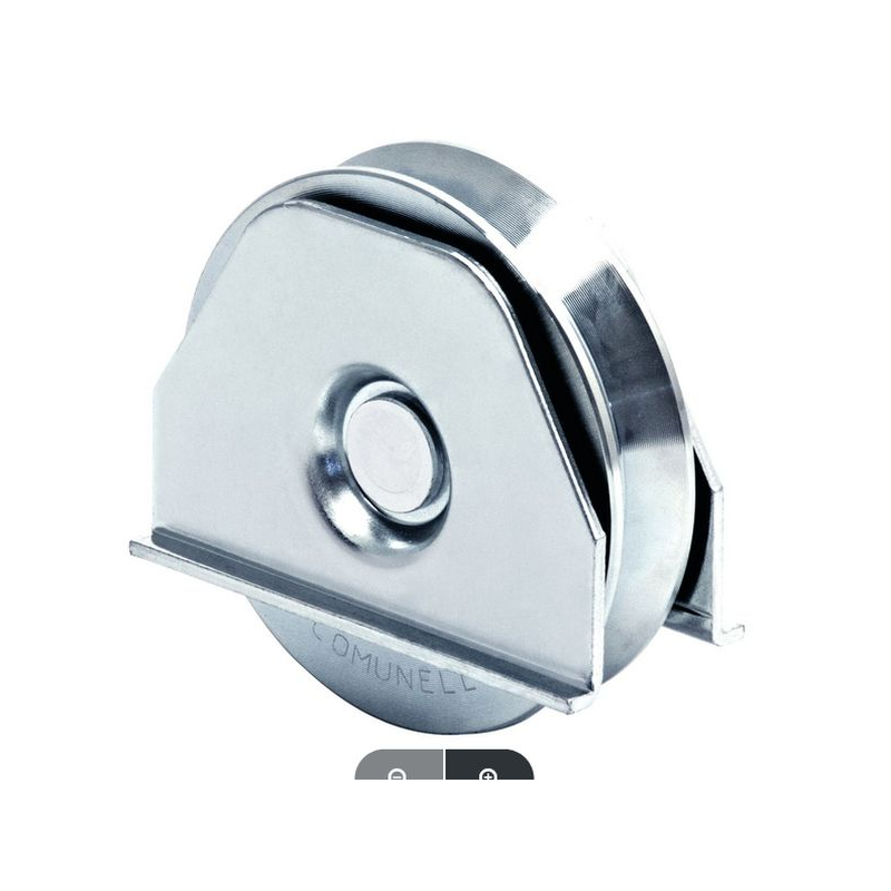Galet platine externe gorge V D.80mm 180kg