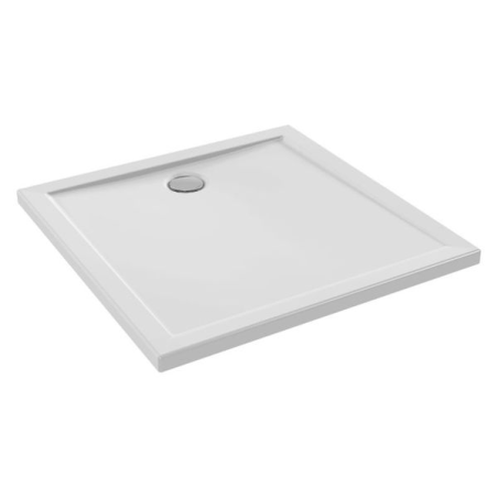 Receveur de douche à poser ou encastrer céramique Kyreo 80x80cm Blanc