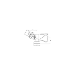 Robinet machine à laver orientable arrivée 15/21 sortie 20/27 (1/2 - 3/4)