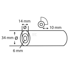 Rouleau finition universel fibre 100mm D.34mm x10
