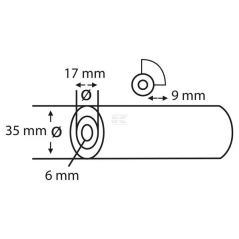 Rouleau finition universel fibre 50mm D.34mm x10