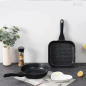 Set 2 poeles 24cm + 2 casseroles  24cm et 28cm