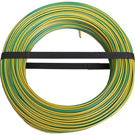 Câble H07V-U 1.5mm² vert/jaune 100M