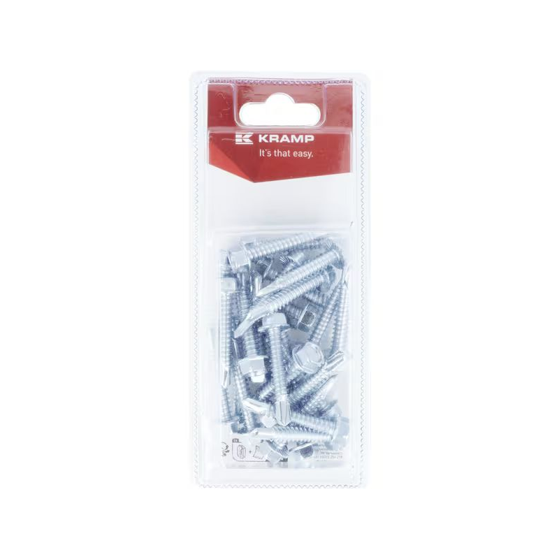 Vis autoforeuse / autoperceuse tête hexagonale acier zingué 6.3x38mm x5